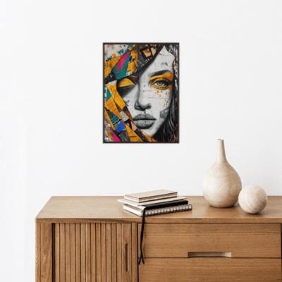 Woman with a colorful scarf - ArtDeco Canvas