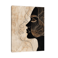 Woman with a double face - ArtDeco Canvas