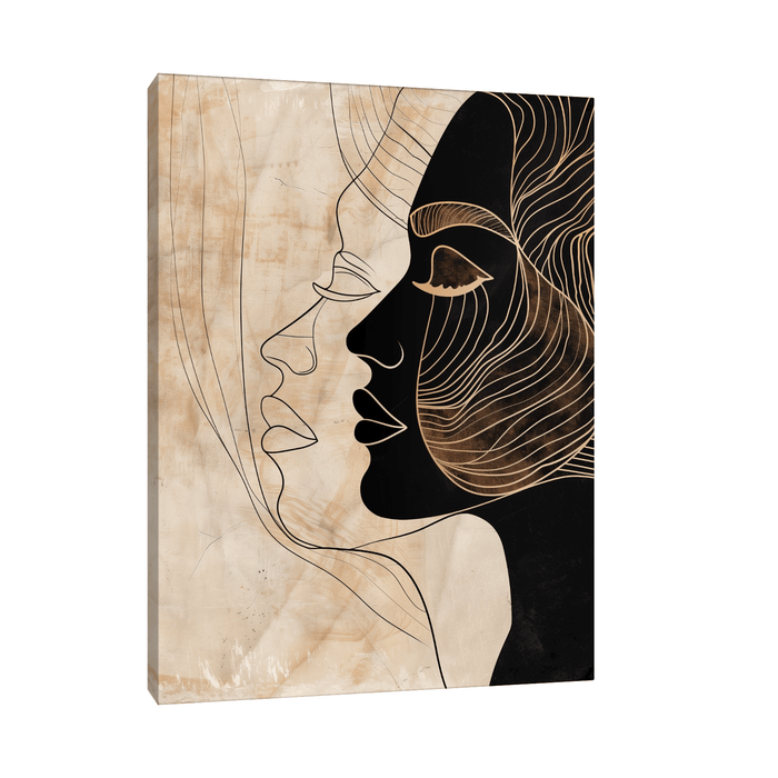 Woman with a double face - ArtDeco Canvas