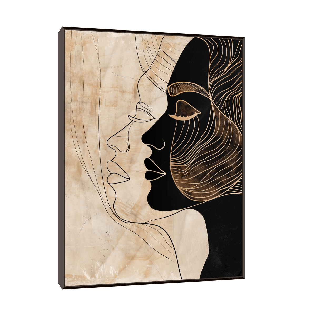 Woman with a double face - ArtDeco Canvas