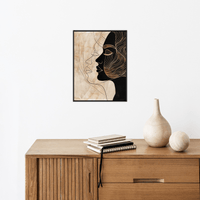 Woman with a double face - ArtDeco Canvas