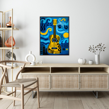 Yellow Guitar in the Waves