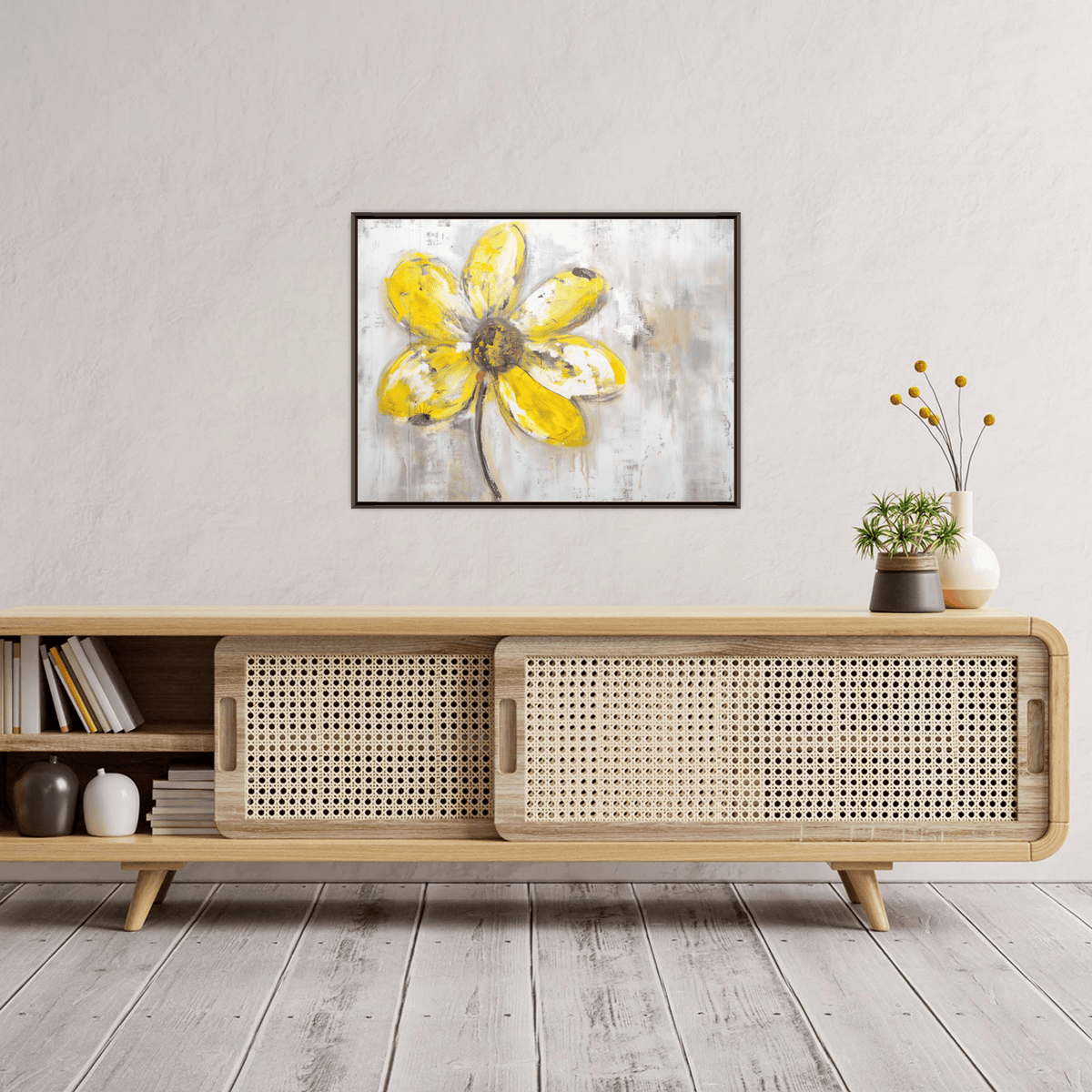 Yellow daisy - ArtDeco Canvas