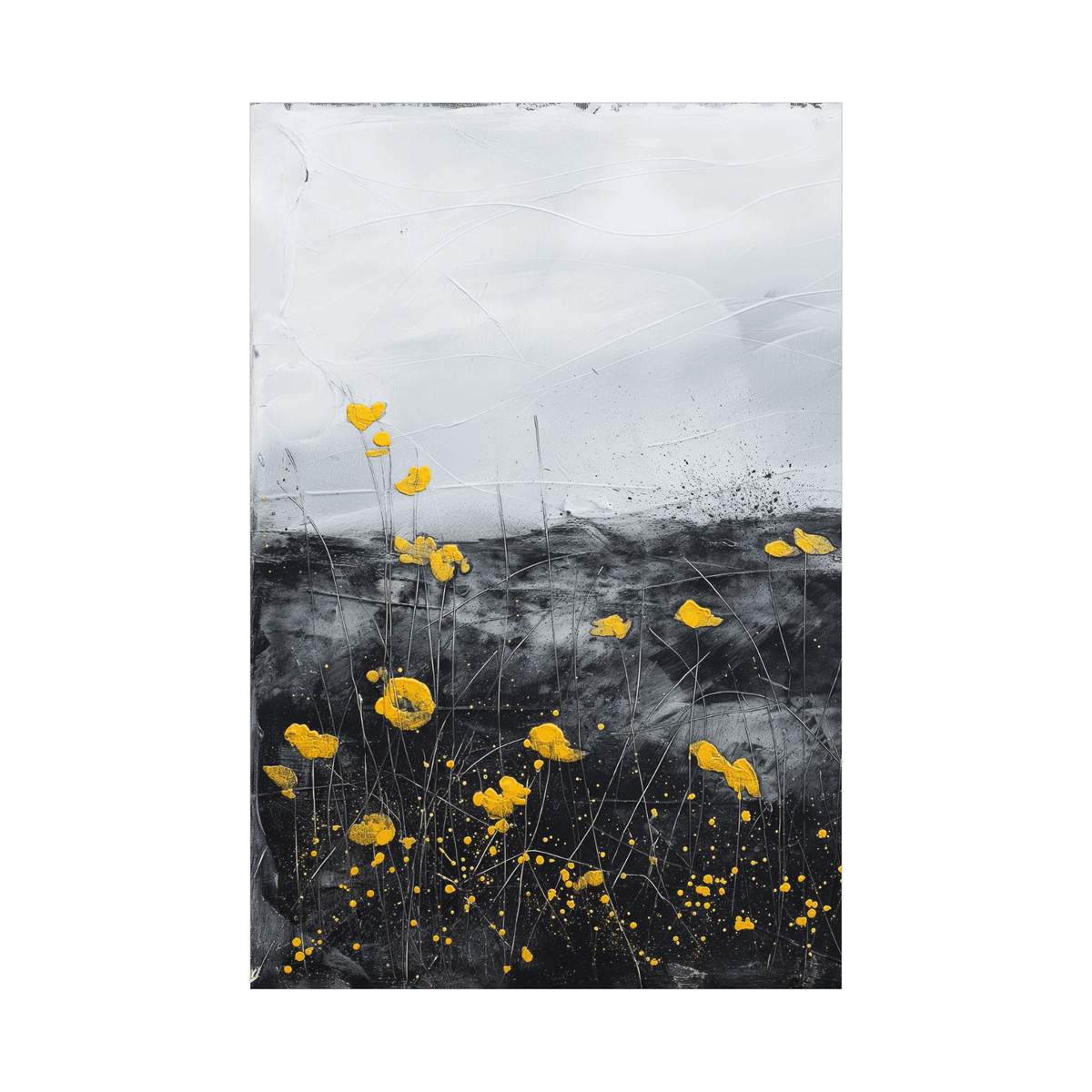 Yellow flowers - ArtDeco Canvas