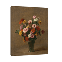 Zinnias, Henri Fantin-Latour - ArtDeco Canvas