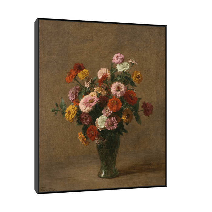 Zinnias, Henri Fantin-Latour - ArtDeco Canvas